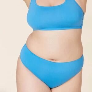 Andie Swim The 90s High‎ Waisted Bottom Azul Electric Bright Blue Size Medium